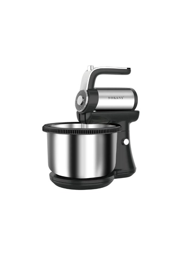 sokany SX-6662 Kneading Machine with 5 Speeds and 4.0L Rotating Stainless Steel Bowl 1000w - Image 3